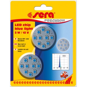 Sera Aquarium LED-Chip Blue Light, blaue LED Leuchte für Aquarien, 2W/12V.