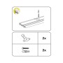 Gardinia Deckenträger 2er-Pack für 3-läufige Flächenvorhangschiene, Montagezubehör inklusive.