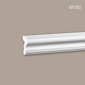 Weiße PROFHOME Wand- und Friesleiste (200 cm) aus stoßfestem Polystyrol.