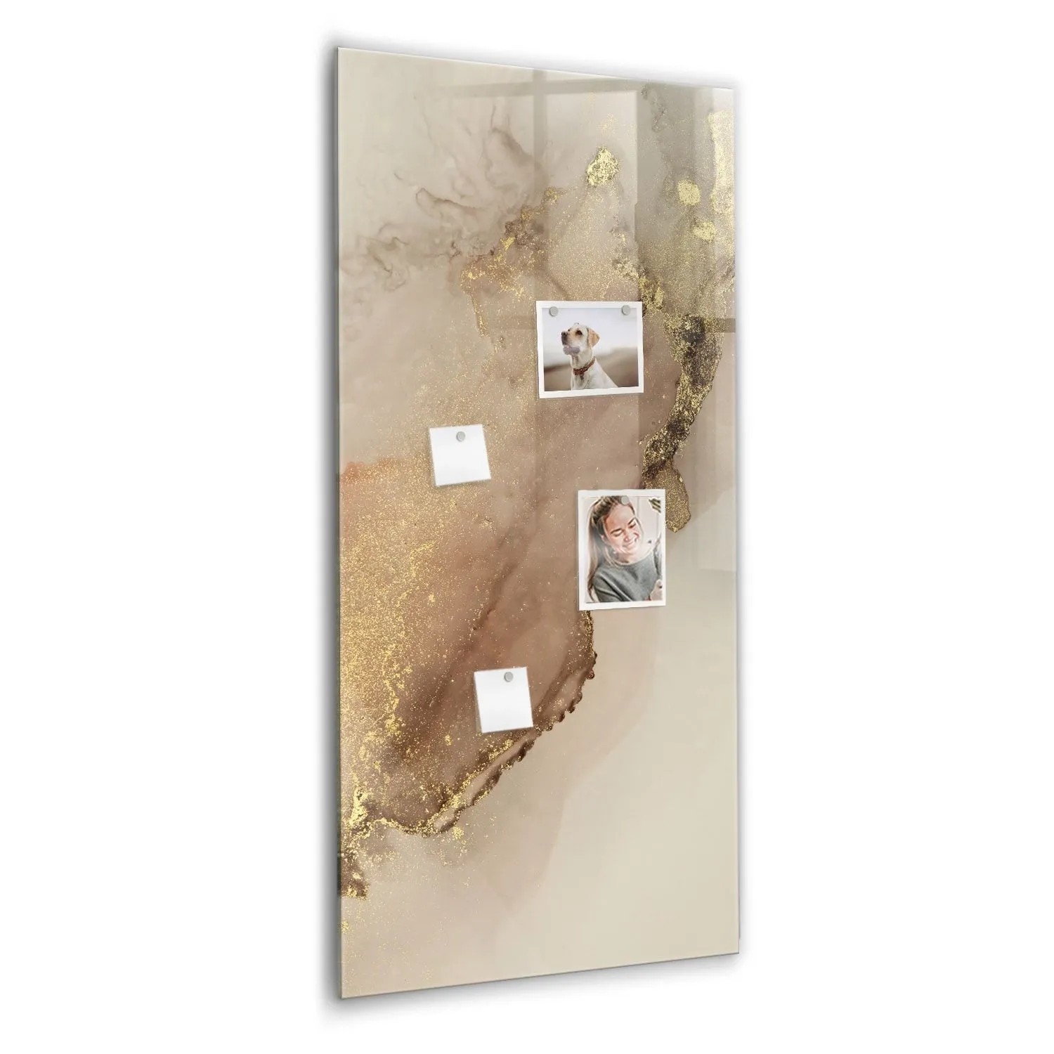 Tulup Beschreibbare Glasmagnettafel Glitzernder Marmor 60x120 cm Magnettafel Büro Glas Schwarzer Marker Glassboard Magne...