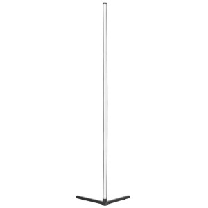 Schlanke, schwarze LED Stehlampe mit minimalistischem Design und stabilem Standfuß. Moderne Innenleuchte.