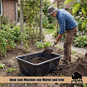 BigDean 3 Stück Mörtelwanne 80 Liter 78 x 47 x 30 cm Eckig Made In Europe Stabil Pflanztopf Miniteich