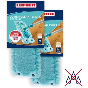Leifheit Wischbezug 2er-Set Combi/CLEAN TWIST M, 33cm, für Reinigungsgeräte.