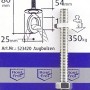 Conacord Augbolzen, V4A-Stahl, rostfrei, Durchmesser 6 mm, Länge 85 mm, mit Ringöse und Gewinde.