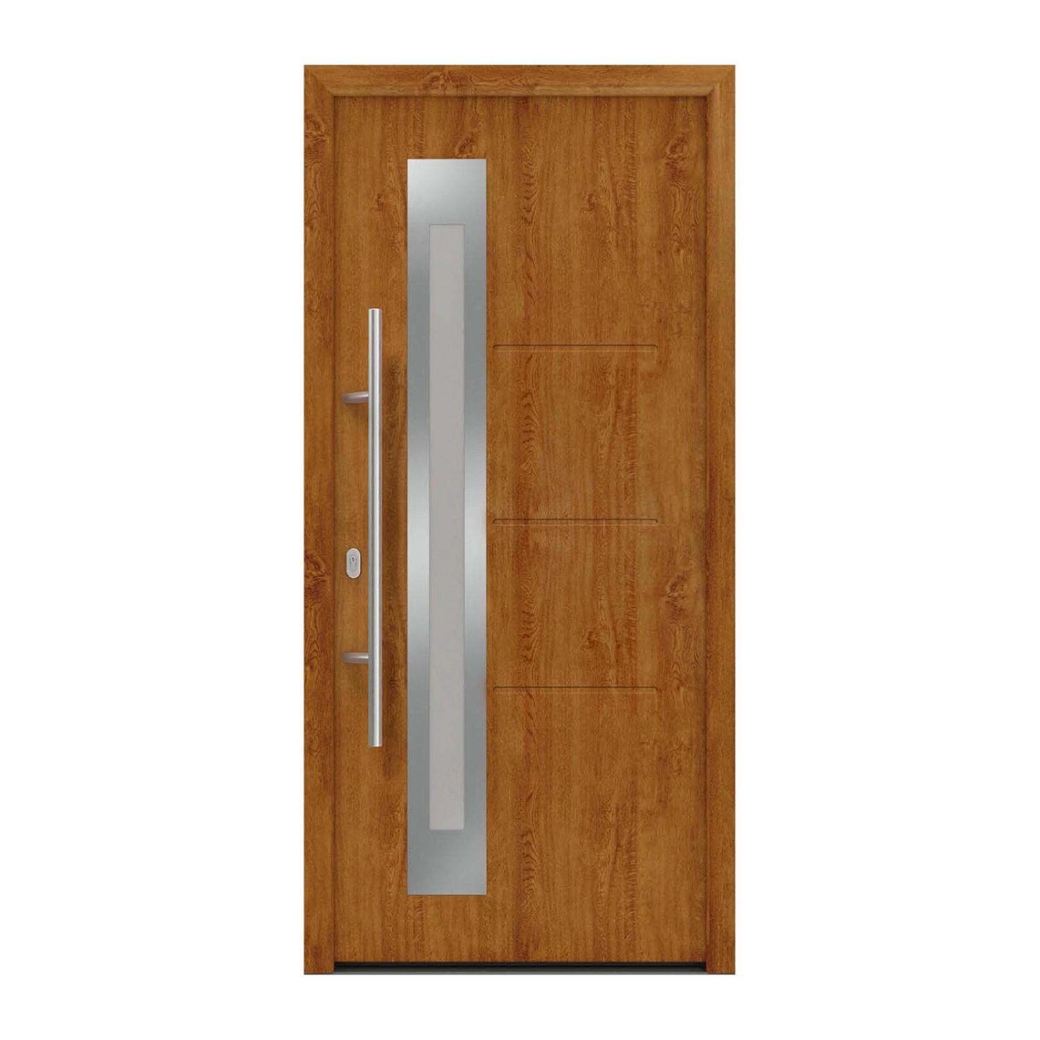 EcoStar Haustür Isopro IP 780S Golden Oak 110 cm x 210 cm DIN L günstig online kaufen