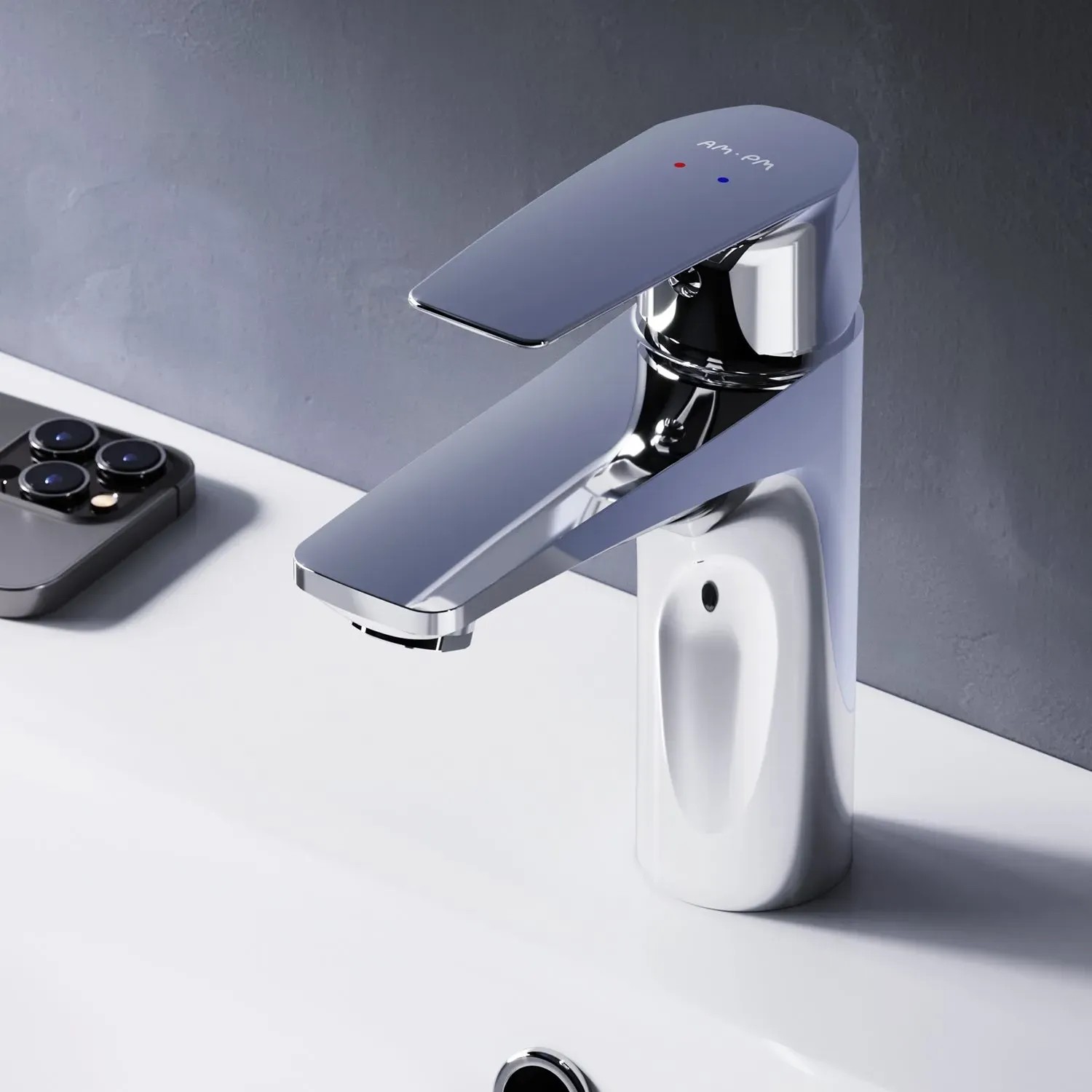 AM.PM Einhebel-Waschtischarmatur Gem Wasserhahn Bad aus Messing  