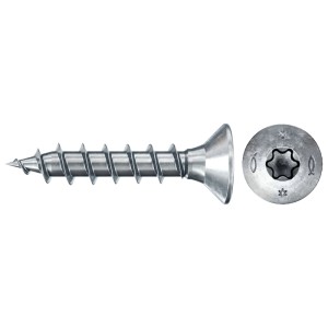 Fischer PowerFast II Holzschraube, Senkkopf, 3x12mm, 110 Stück, Vollgewinde.