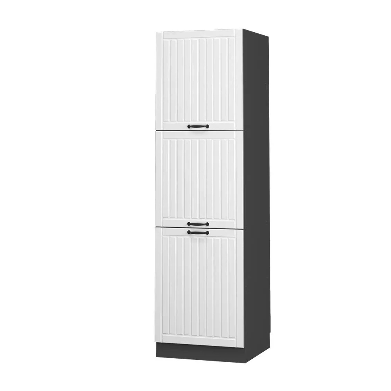 Vicco Vorratsschrank Fame-Line Weiß Landhaus/Anthrazit 60 x 207