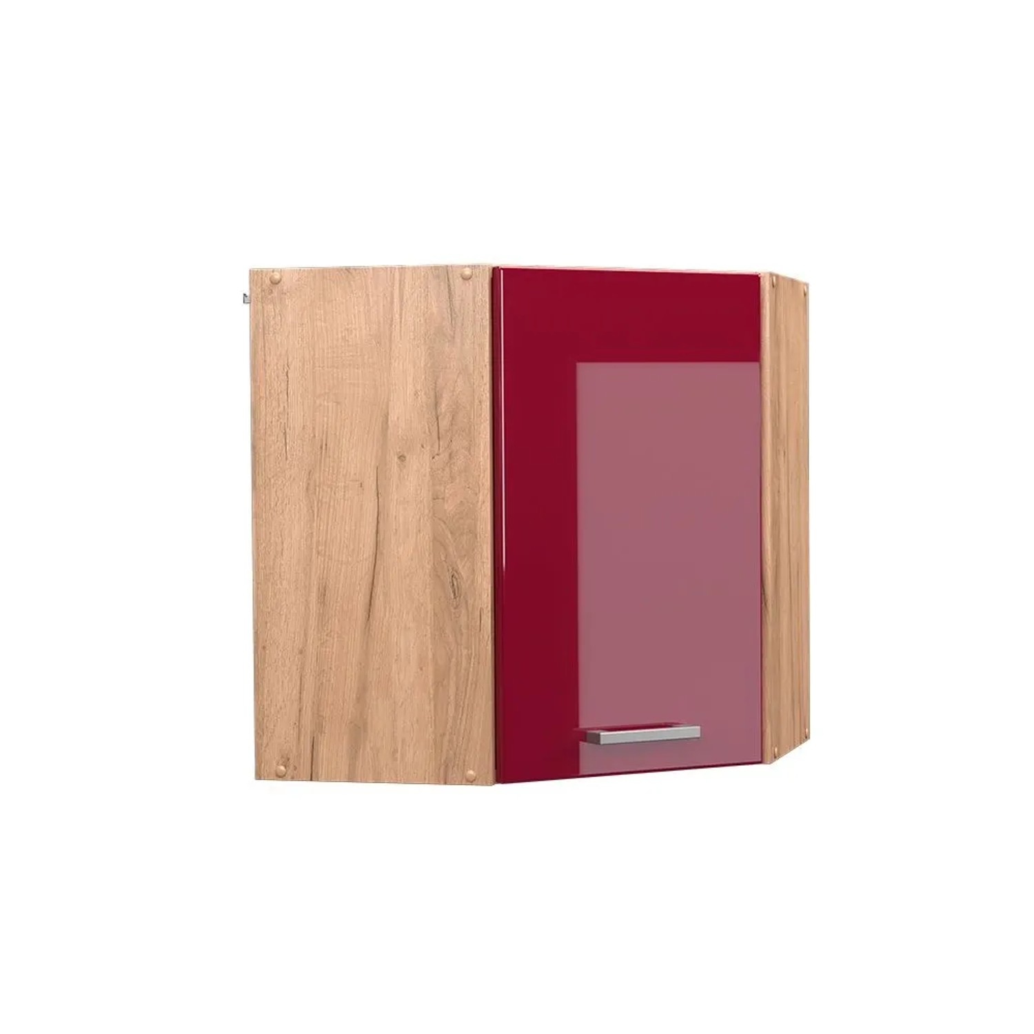 Vicco Eckhängeschrank R-Line Rot Hochglanz 57 x 60 Opt3