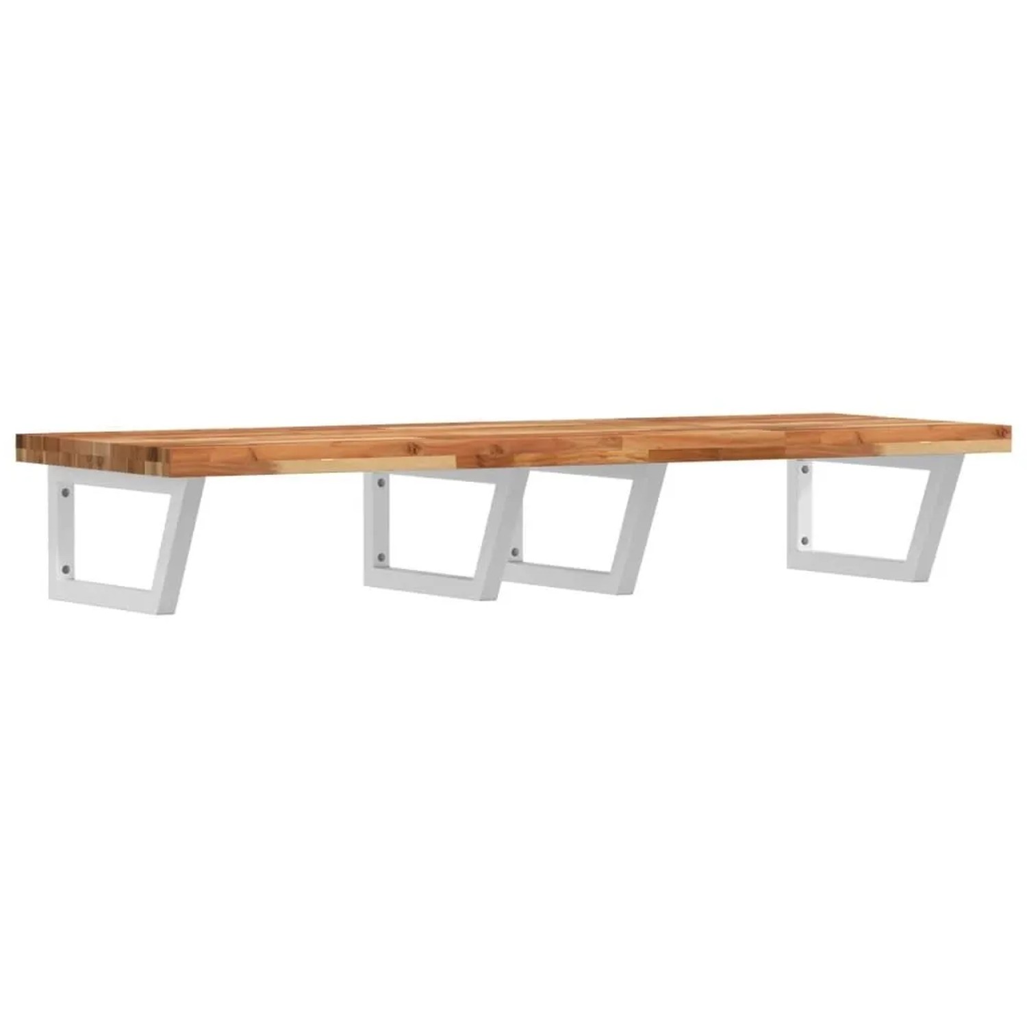 vidaXL Waschbeckenregal Wandmontage Stahl und Akazienholz 3302862