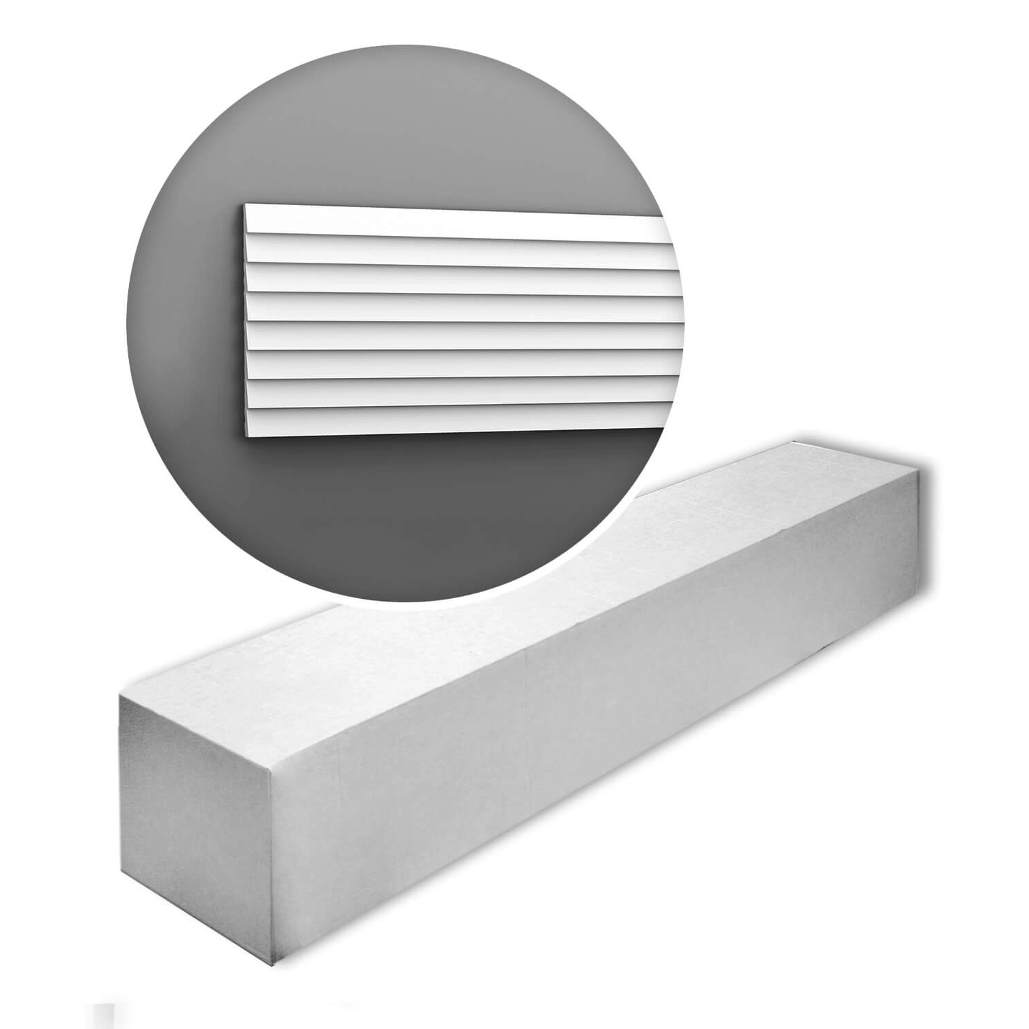 ORAC DECOR WX204-2600-Box 3D Wandpaneele 1 Karton Set 6 Zierelemente 15,6 m Weiß