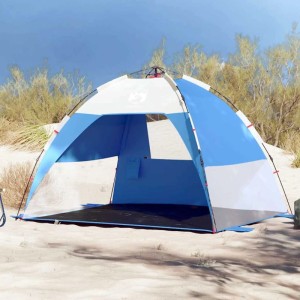 vidaXL Strandzelt 2 Personen Azurblau Quick Release Wasserdicht 4005299