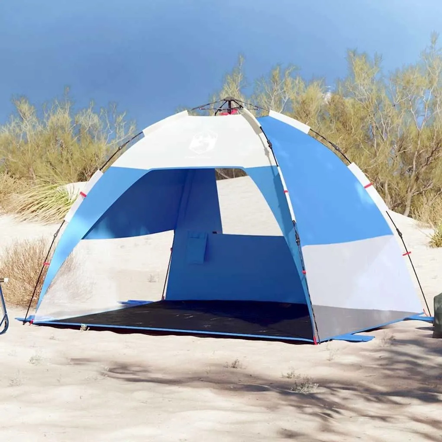 vidaXL Strandzelt 2 Personen Azurblau Quick Release Wasserdicht 4005299_2
