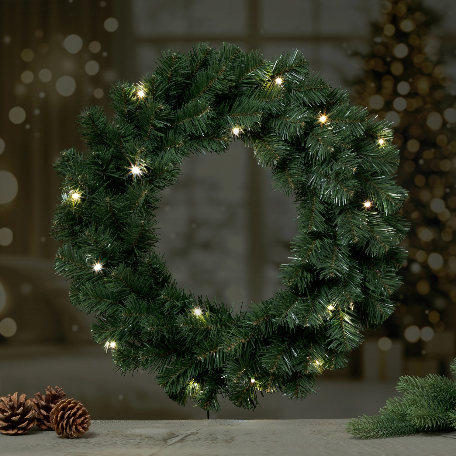 Kranz Tramso Ø 45 cm 16 LED Warm-/ Kaltweiß Indoor & Outdoor_6