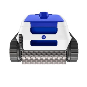 Gre Akku-Poolroboter ER230, weiß/blau, mit Raupenantrieb und Reinigungsbürste für Aufstellpools.