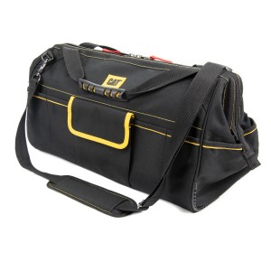 Cat Werkzeugtasche, 50 cm, Schwarz-Gelb, mit Tragegriffen und Schultergurt.