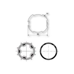 Somfy Adapterset Deprat 53 für 50mm Motoren, Detailansicht der Adapter für Rollladensteuerung.