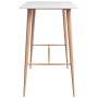 Weißer vidaXL Bartisch 120x60x105 cm mit Holzoptik-Beinen für Küche und Essbereich.