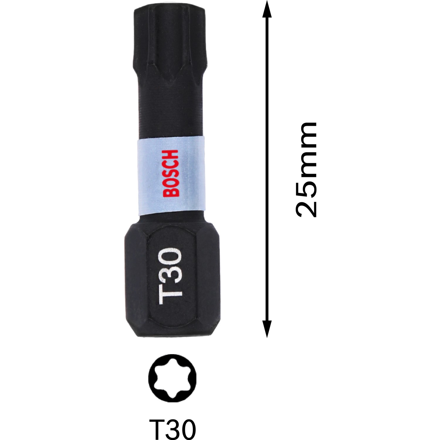 Bosch Insert Bit T30 Impact Control, 2er-Pack, robust und langlebig.