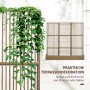 Outsunny Blumenkasten mit Spalier PE-Rattan Stahl 103L x 103B x 29H cm Sand_4