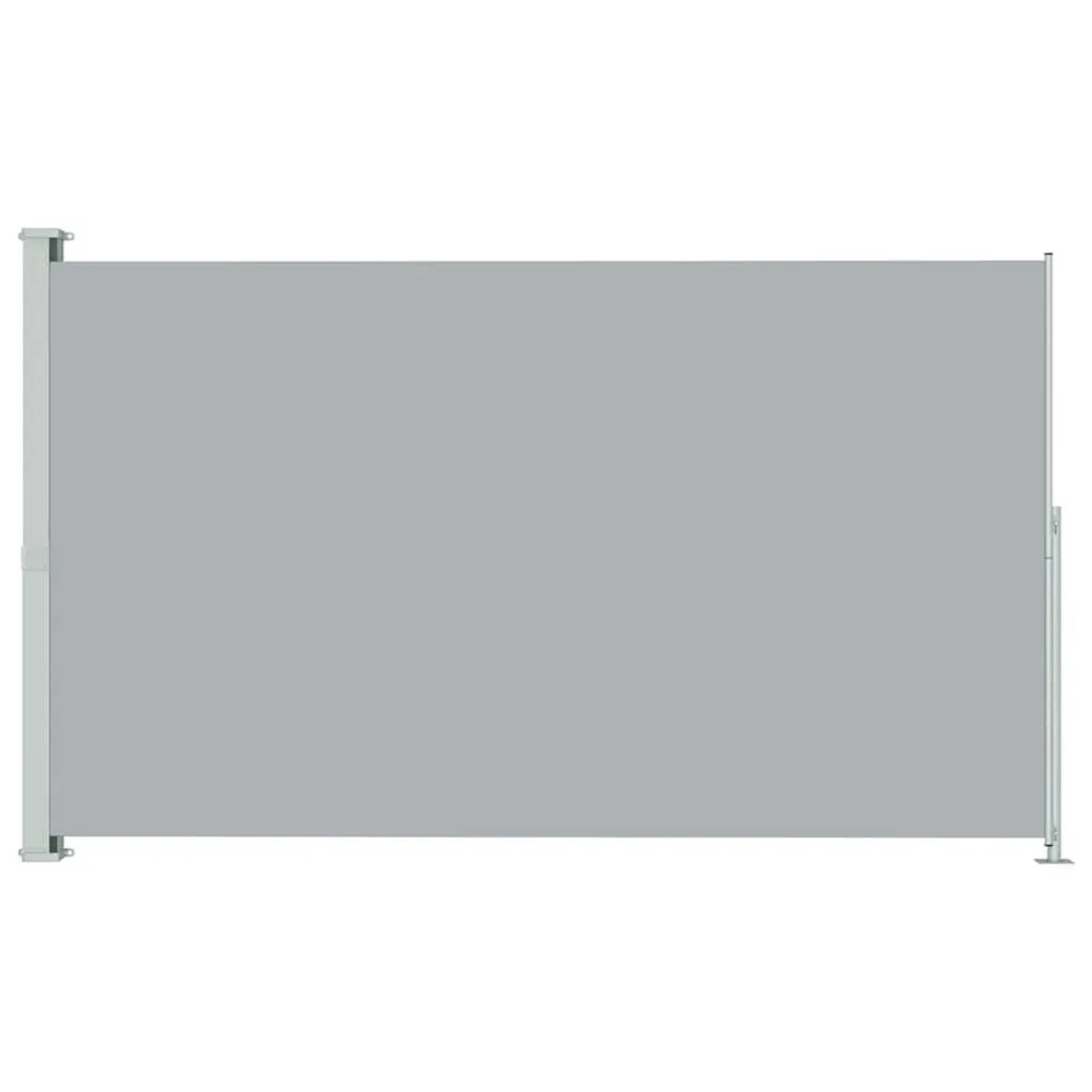 Furnicato Seitenmarkise Ausziehbar 220x300 Cm Grau Mit Uv-beständigem Polyester Sichtschutz