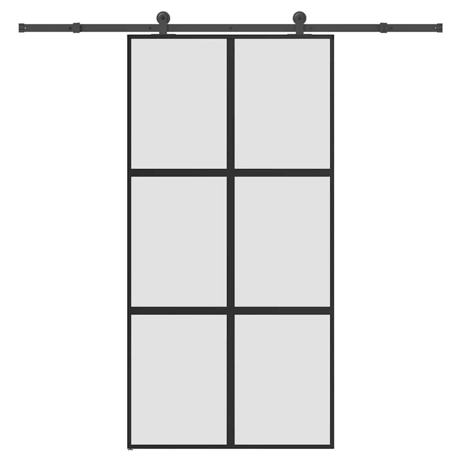 vidaXL Schiebetür mit Beschlag 102,5x205 cm Hartglas & Aluminium 3332964 günstig online kaufen