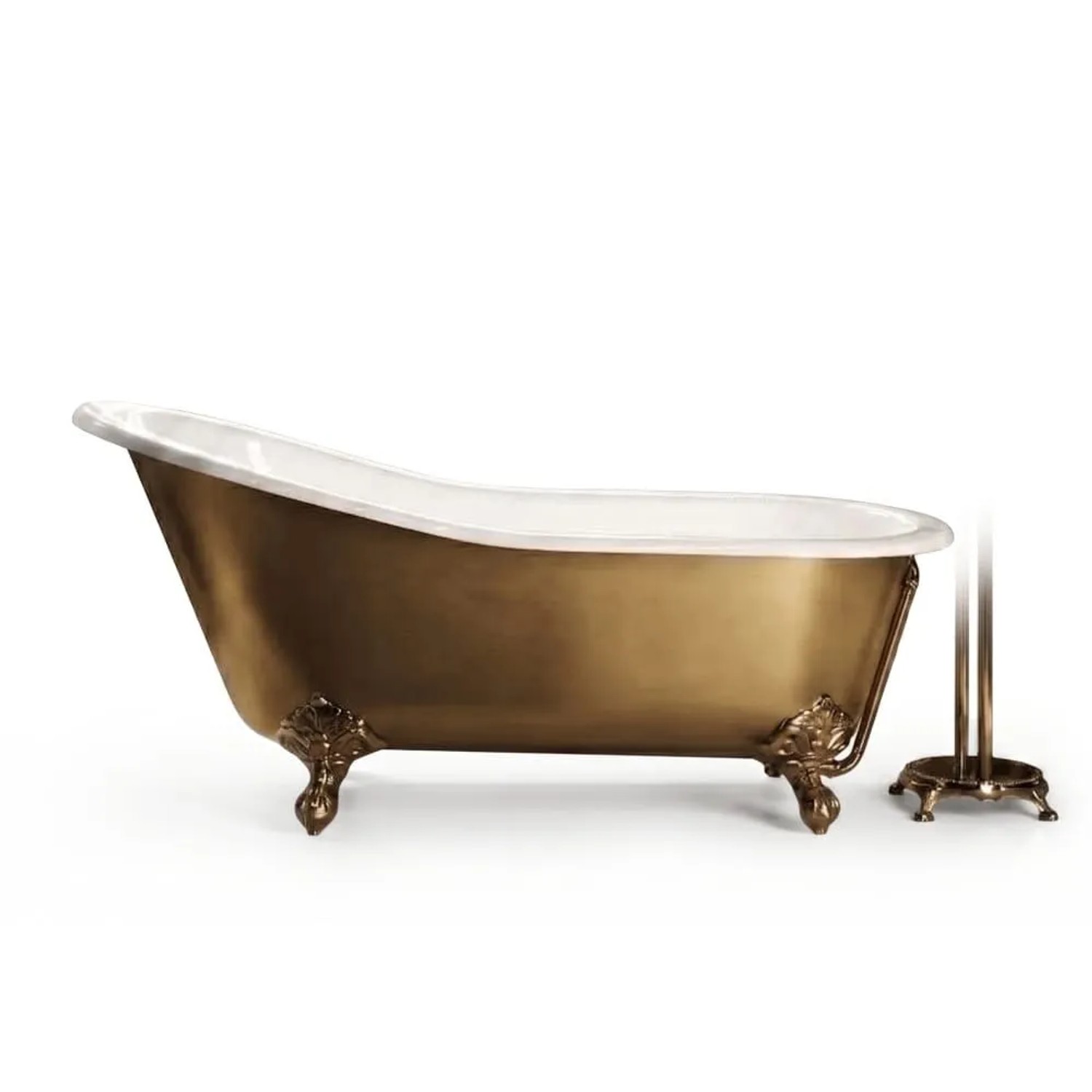Rogier & Mothes Freistehende Gusseisen Badewanne Ashford Gold  156cm x 78cm