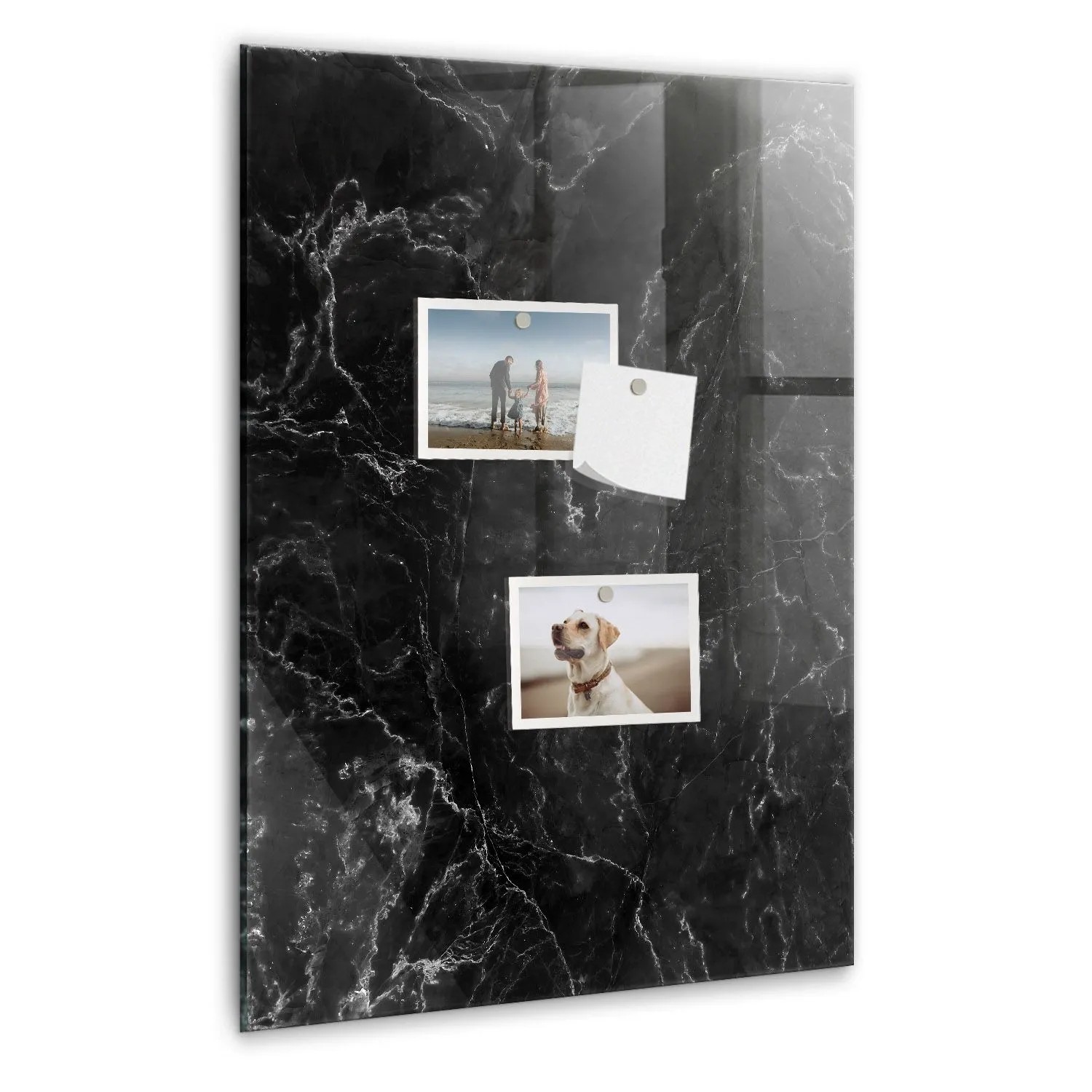 Tulup Magnettafel Aus Glas Dunkler Marmor 40x60 cm Whiteboard Magnetisch Glas Weißer Marker Magnettafel Modern Glas