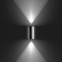 Moderne Philips LED-Außenwandleuchte Buxus aus Edelstahl mit Lichteffekt nach oben und unten.