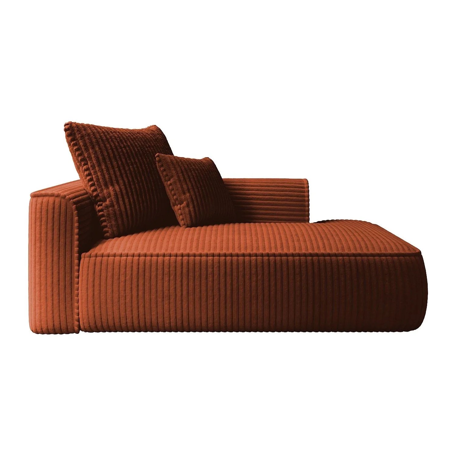 Vente-unique Recamiere Ohne Schlaffunktion Pineta Terracotta 180 cm