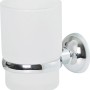 Spirella Zahnputzbecher Campagne in Chrom Frosty: Wandhalterung mit mattiertem Glas.