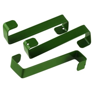 3er Set Fackelmann Türhaken aus Stahl, grün, für Handtücher und Kleidung.