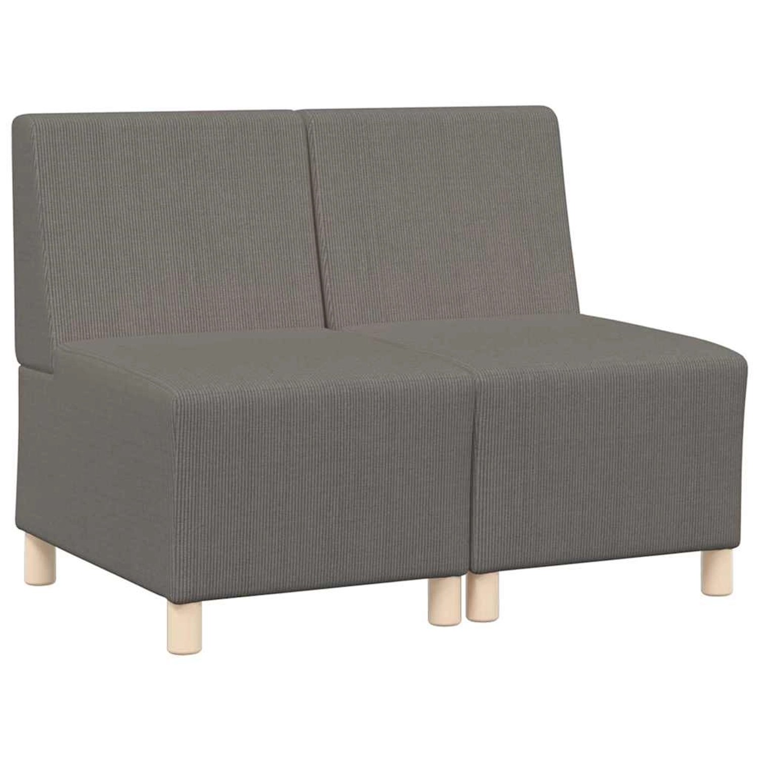 vidaXL Modulares Sofa ohne Armlehnen 2 Stk Hellgrau 55 x 74 x 82 cm 3399776 günstig online kaufen