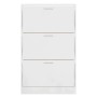 vidaXL Schuhschrank Hochglanz-Weiß 63x24x103 cm Holzwerkstoff 342554_4