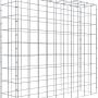 Gabiona Anbaukorb Typ 3, 90x100x20cm, Maschenweite 10x10cm, aus verzinktem Drahtgitter.