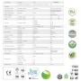 Infografik: Technische Daten und Eigenschaften des schwarzen KARAT PVC-Bodenbelags Strips.
