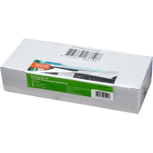 Verpackung des Siena Garden Solino Sonnensegel Zubehör-Sets für quadratische Sonnensegel.