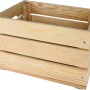 Große, unbehandelte Holz-Allzweckkiste (20,5 l) aus Kiefernholz mit Tragegriffen. Ideal zur Aufbewahrung.