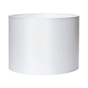 Weißer, runder Orion Lightstyle Lampenschirm aus Stoff, Ø 30 cm, Höhe 22 cm, E27 Fassung.