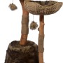 Dobar Kratzbaum Tony mit Katzenhöhle und Naturstämmen, braun.