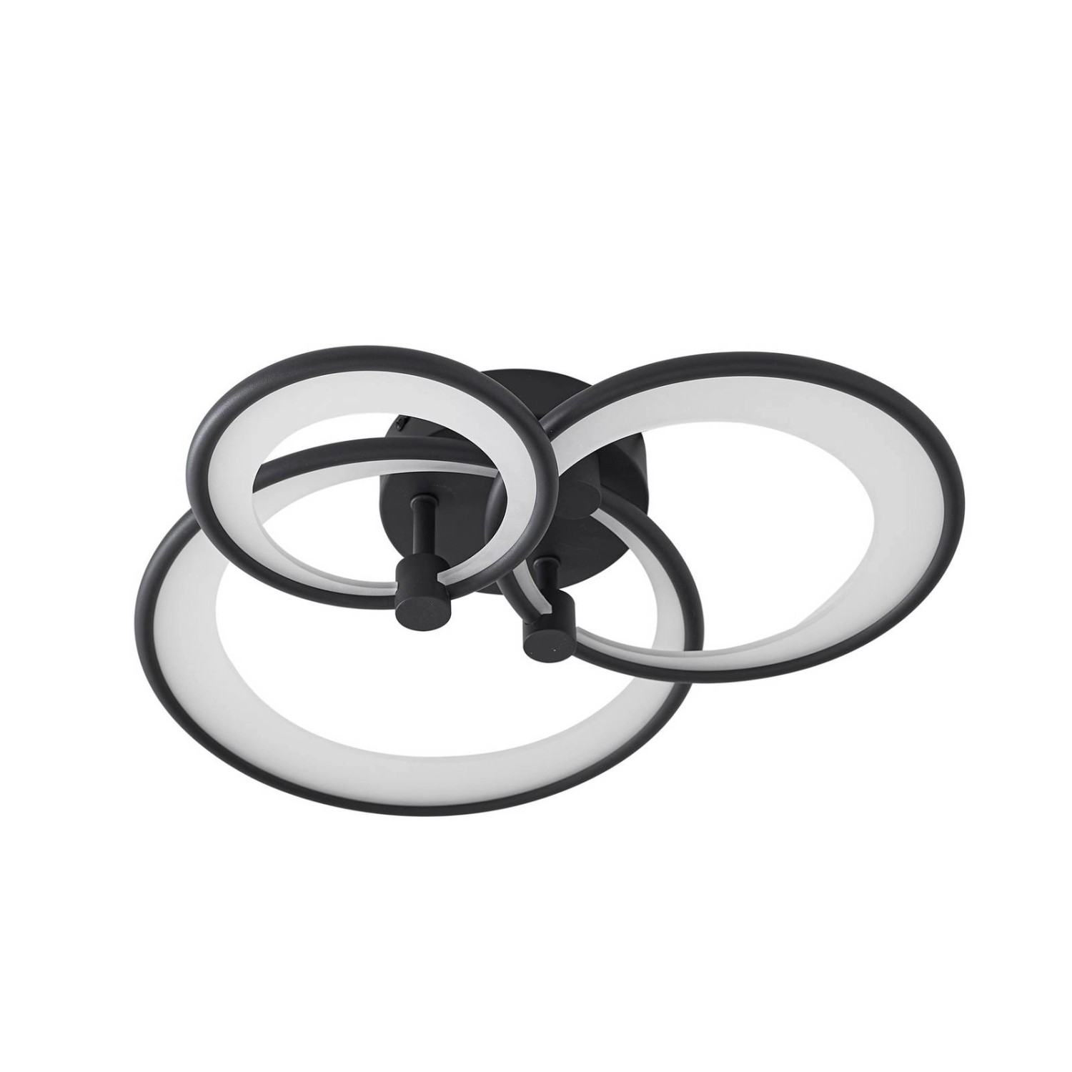 Lindby LED Deckenleuchte Sorma 10041723 Modern in Schwarz aus Metall 3-flam günstig online kaufen