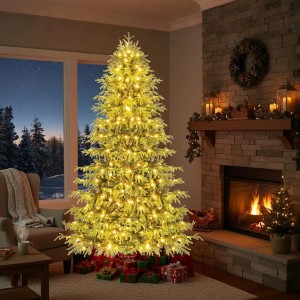 Costway Künstlicher Weihnachtsbaum mit Beleuchtung Tannenbaum 210cm