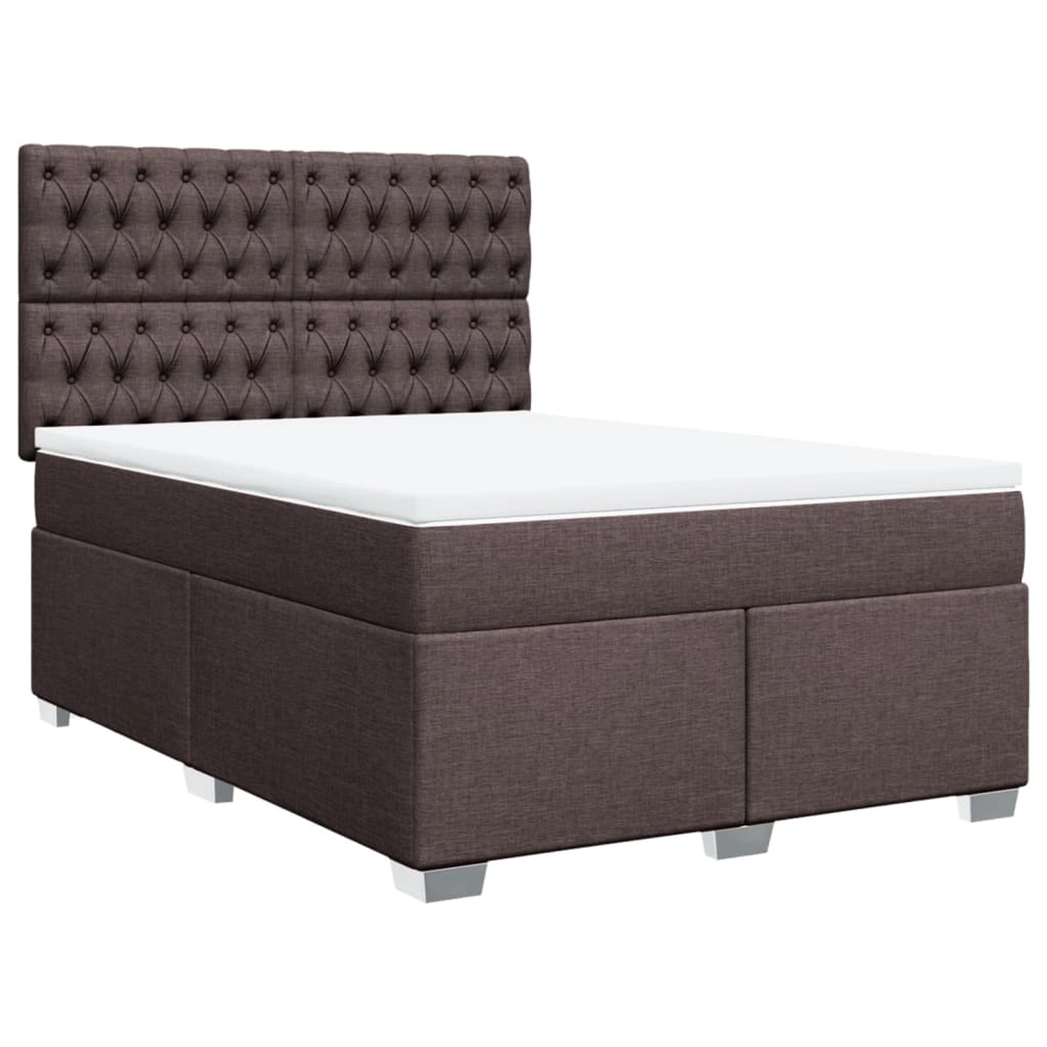 vidaXL Boxspringbett mit Matratze Dunkelbraun 140x190 cm Stoff 3290493 günstig online kaufen