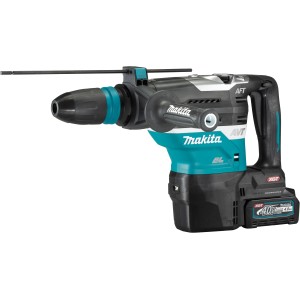 Makita Akku-Kombihammer HR005GM202 mit Akku, blau-schwarz, für Bohr-, Schlagbohr- und Meißelarbeiten.