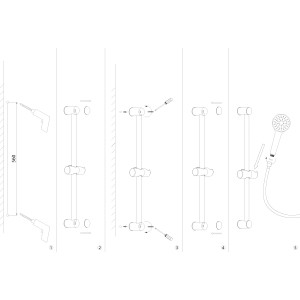 Montageanleitung aquaSu Duschstangen-Set Libosa mit Handbrause, 1 Strahlart, Chrom.