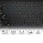 LED Lichtervorhang, 2x1,5m, mit 240 kaltweißen LEDs und 12 Funktionen, für Weihnachtsdekoration.