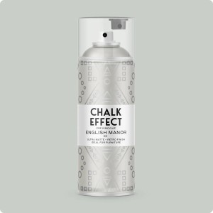 Silbergraue COSMOS LAC Kreidefarbe Spray Chalk Effect Englisches Manor Grau, matte Sprühfarbe für Möbel.