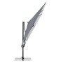 Doppler Ampelschirm myZone AX 320x240 cm, blau-grau gestreift, mit Kurbel und drehbarem Mast.