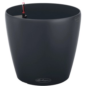 Lechuza Classico Color 21 Pflanzgefäß in Schiefergrau, Ø 21 cm, aus Kunststoff.