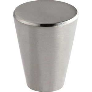 Knopf 1403 aus Edelstahl für Möbelgriffe, Nahaufnahme.